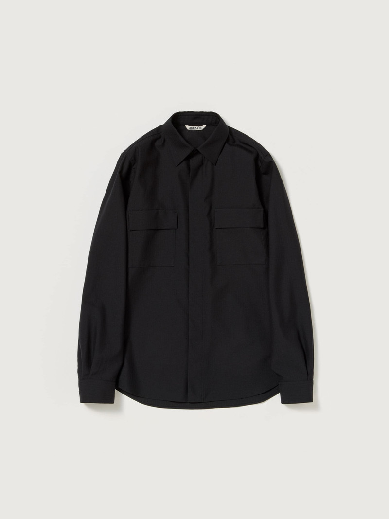 WOOL HERRINGBONE OVERSHIRT 1