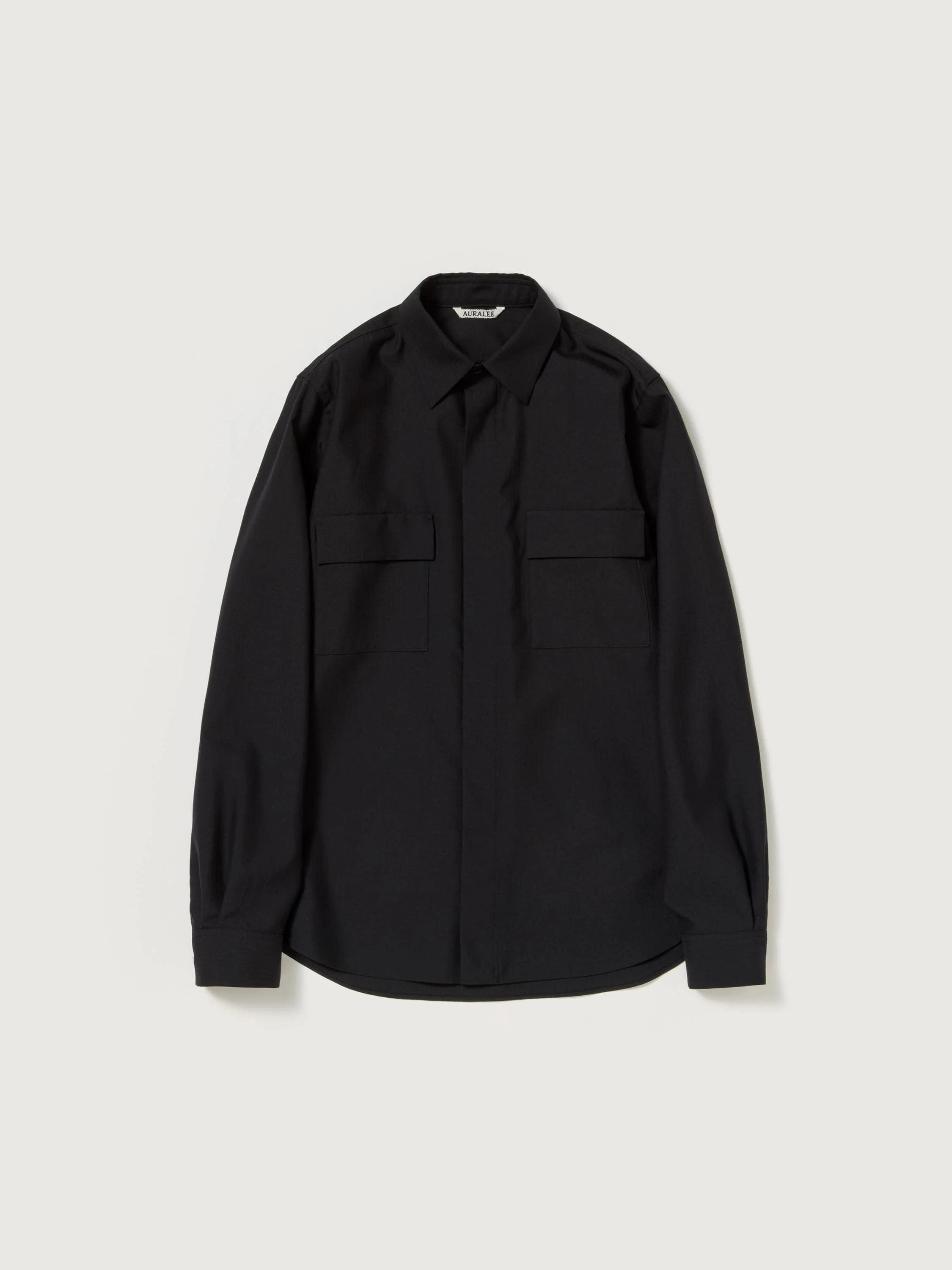 WOOL HERRINGBONE OVERSHIRT - 1