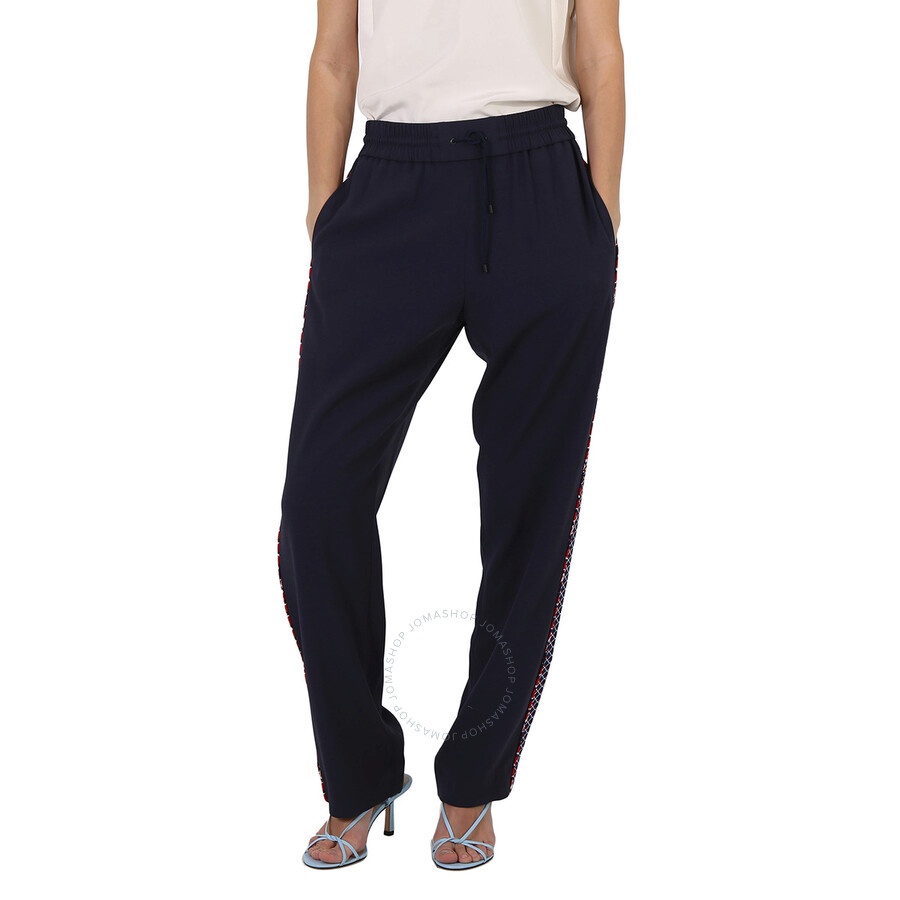 Kenzo Midnight Blue Straight-Leg Cropped Track Pants - 3