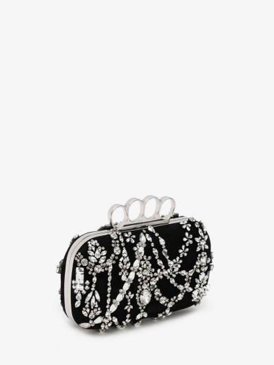 Alexander McQueen Four-ring Clutch in Black outlook