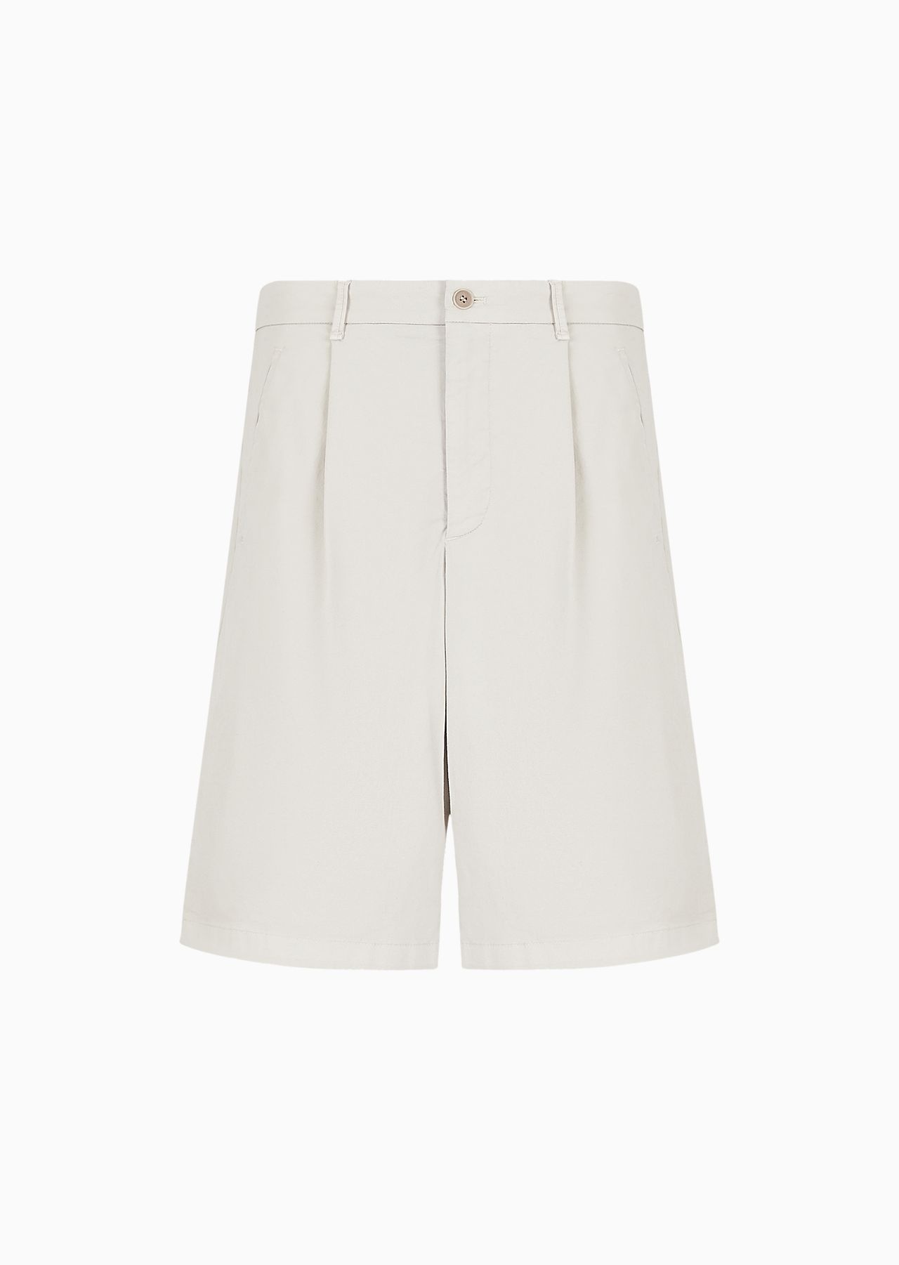 Board shorts in stretch-cotton gabardine - 1