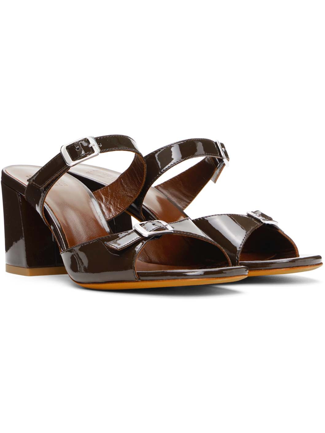Brown Una Heeled Sandals - 4