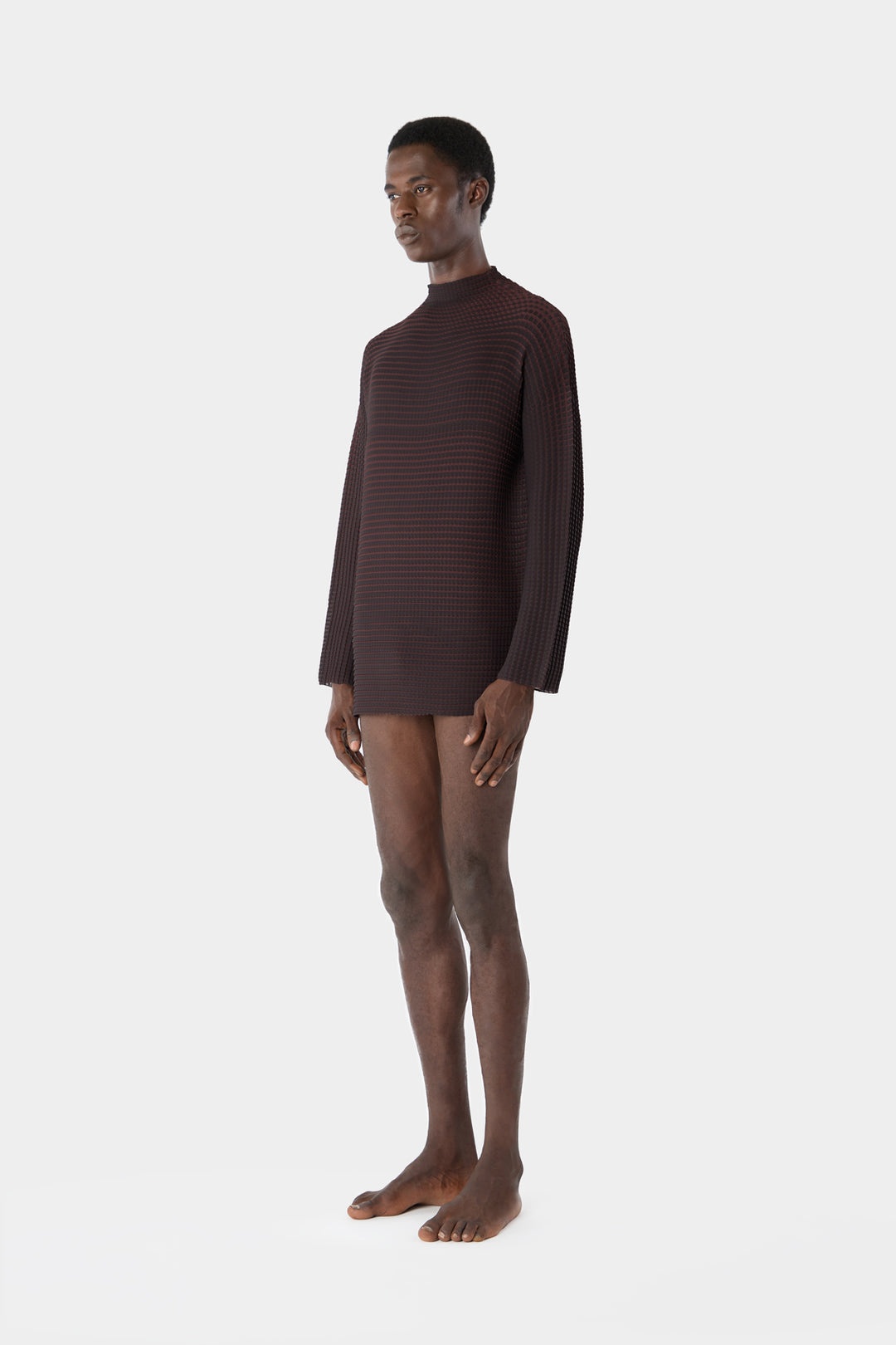 THERMO FRISE' LONGSLEEVE T-SHIRT / dark brown - 3