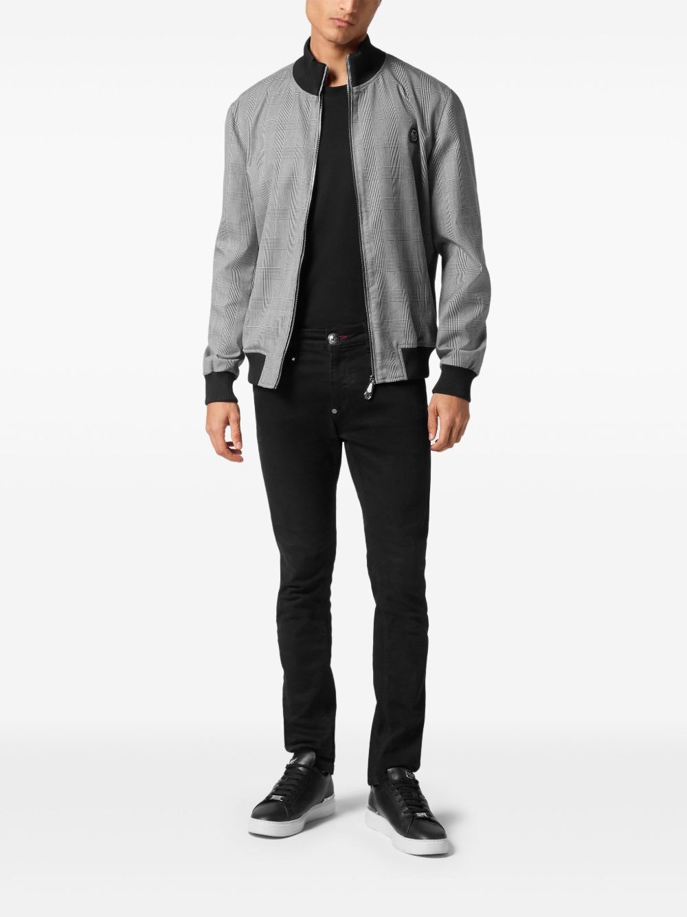 checkered bomber jacket - 2