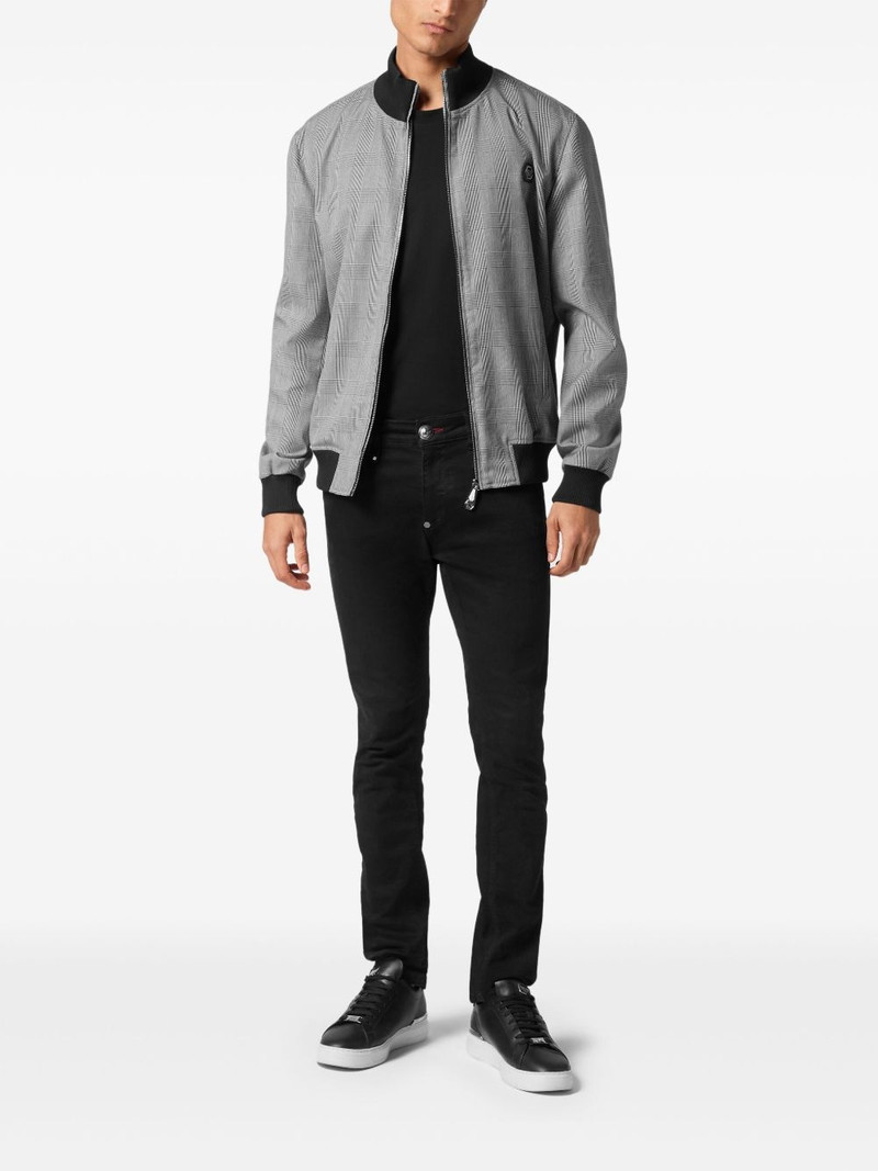 PHILIPP PLEIN checkered bomber jacket outlook