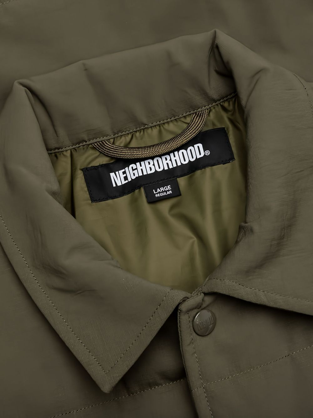 embroidered-logo shirt jacket - 4