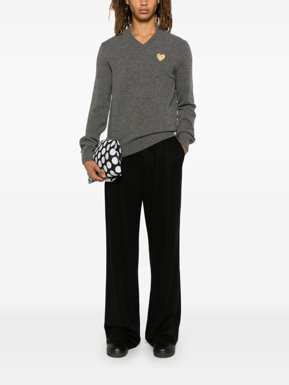 heart-patch sweater - 2