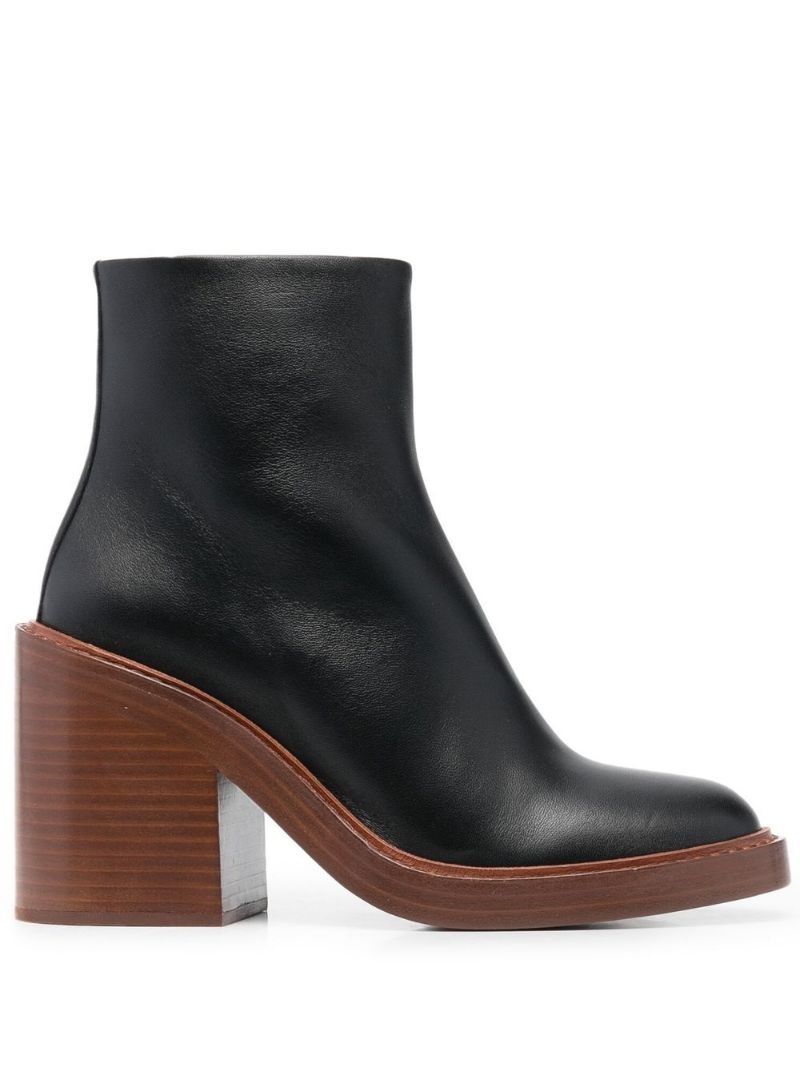 90mm leather ankle boots - 1