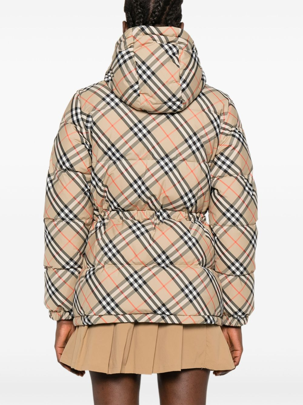 Vintage Check pattern puffer jacket - 4