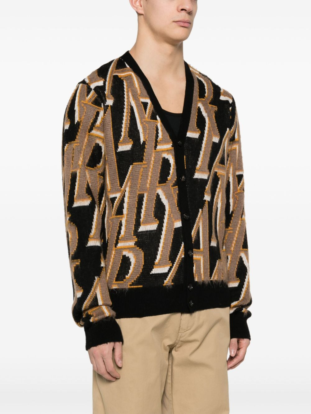 Amiri Men Cardigan In Mixed Wool - 2