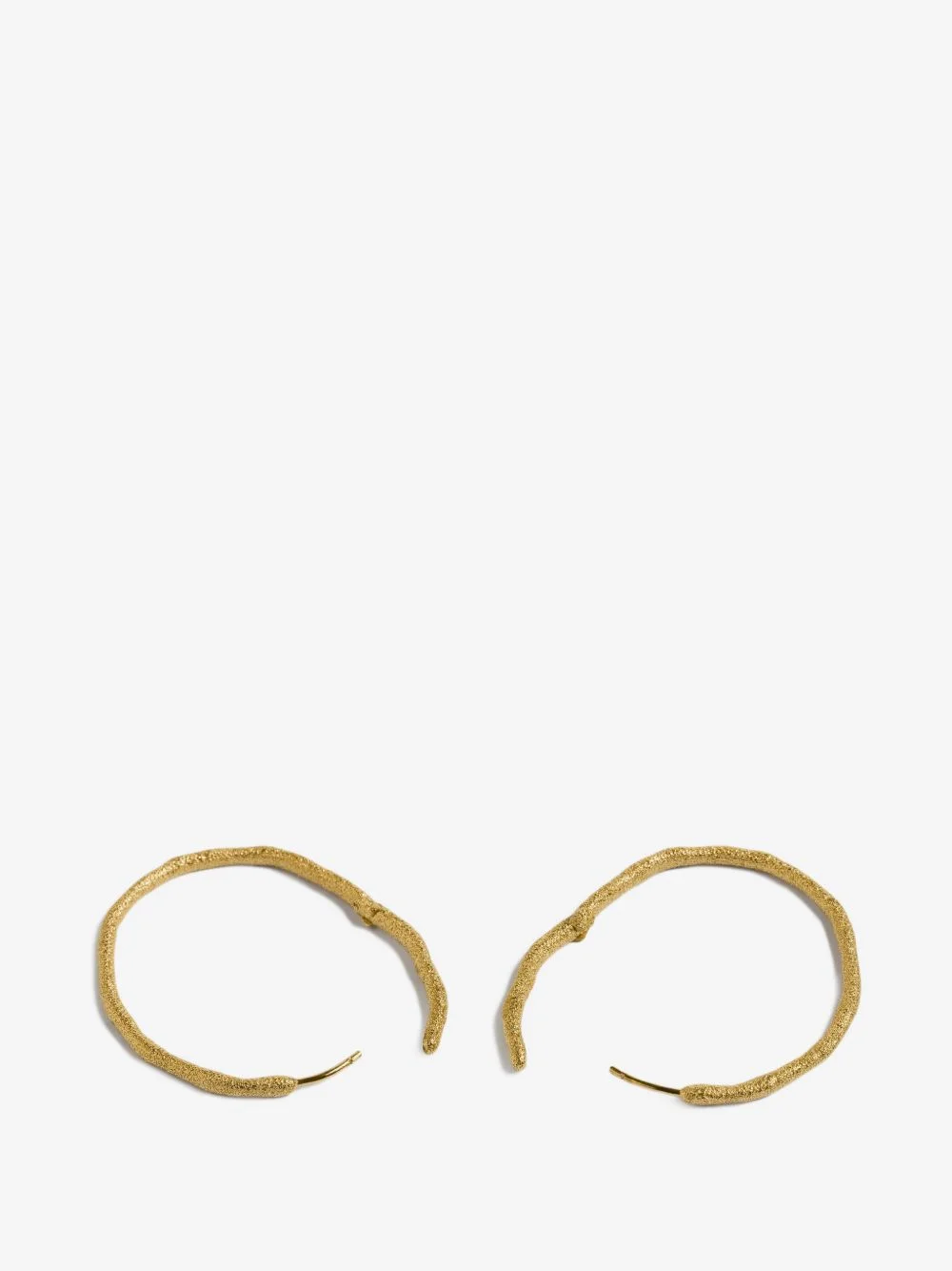 Antica textured large hoop earrings - 1