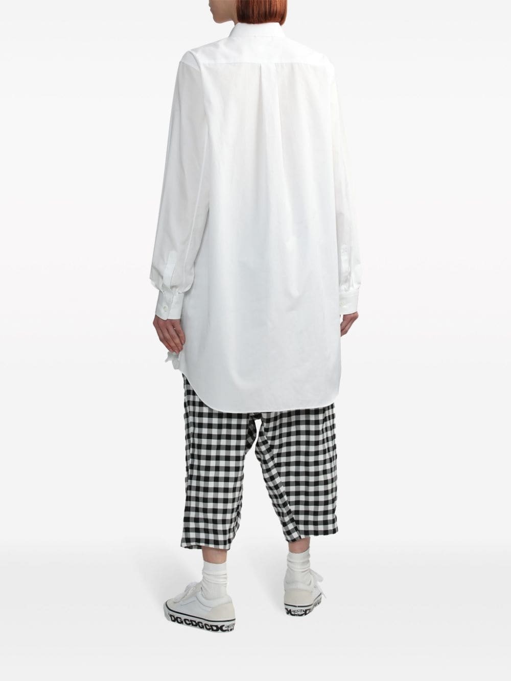 ruffle-trim oversized shirt - 4