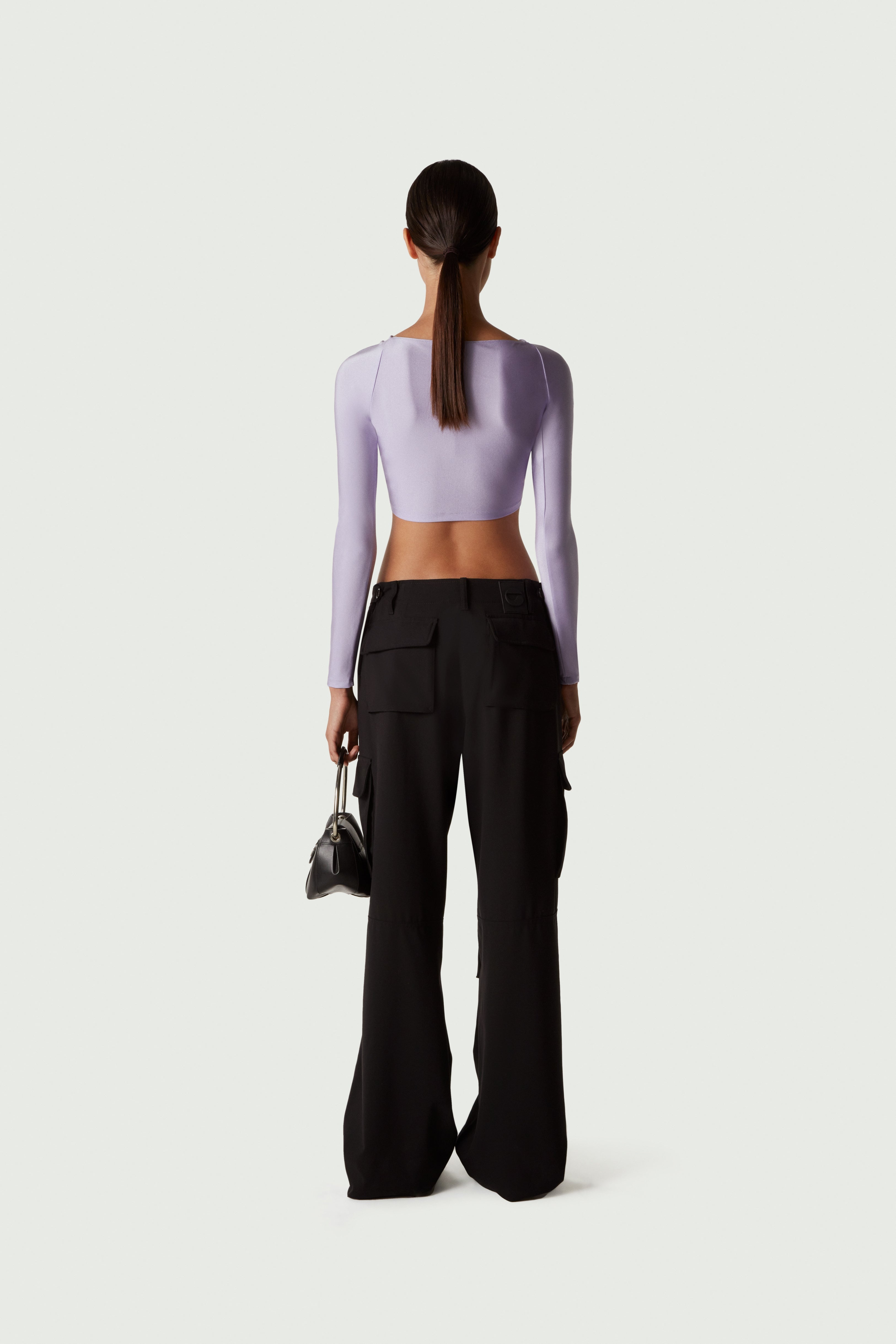 Cropped Draped Top - 4