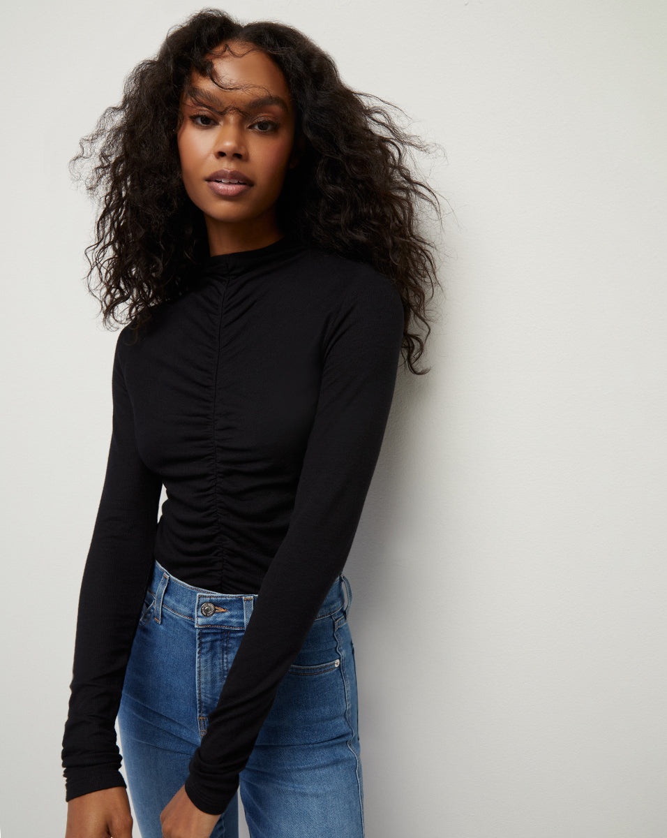 THERESA RUCHED TURTLENECK - 2