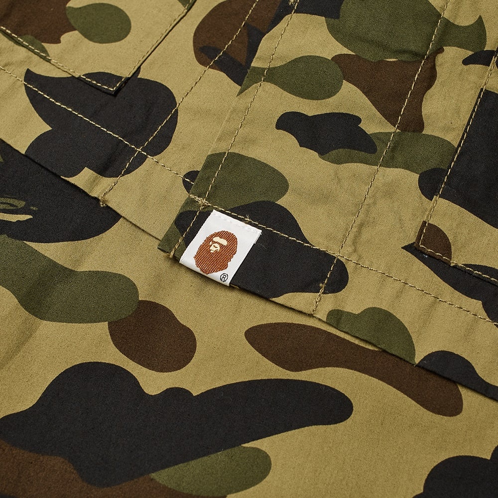 A Bathing Ape Camo Print Applique Military Shirt - 3