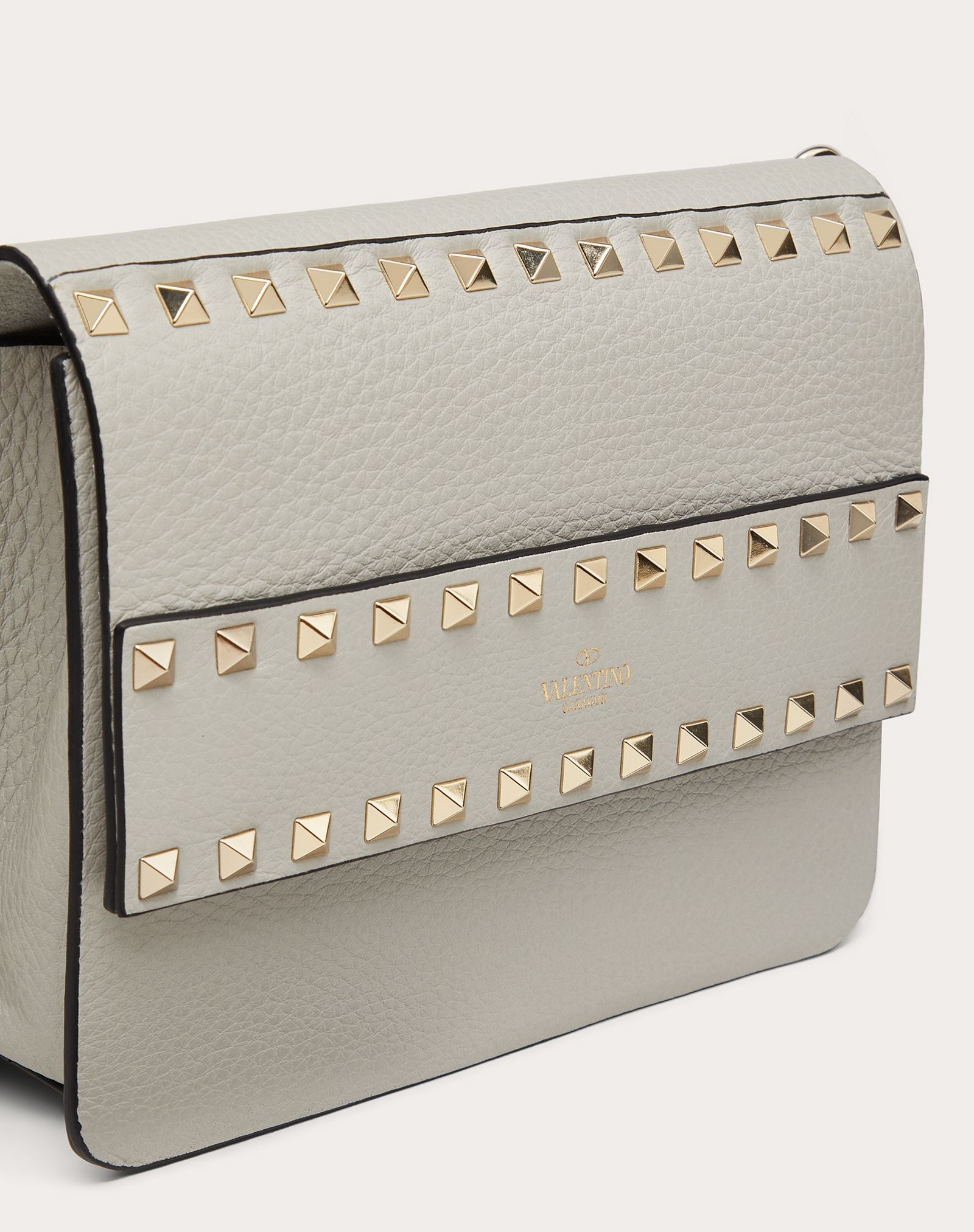 Small Rockstud Grainy Calfskin Crossbody Bag - 5