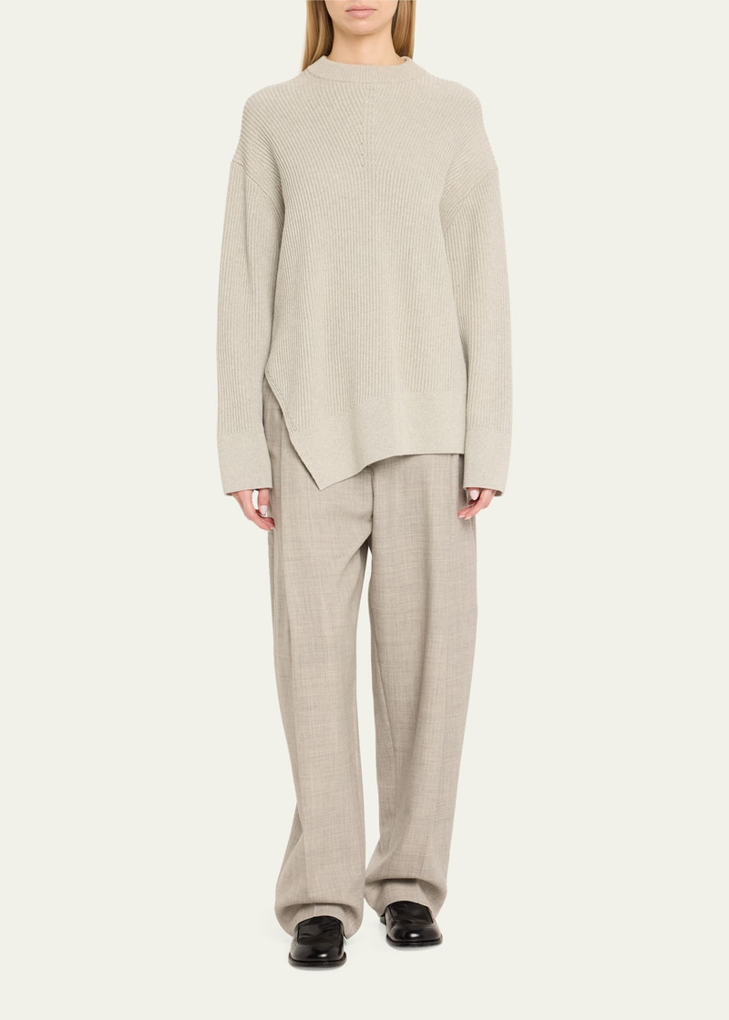 Studio Nicholson Asymmetric Ribbed Sweater outlook