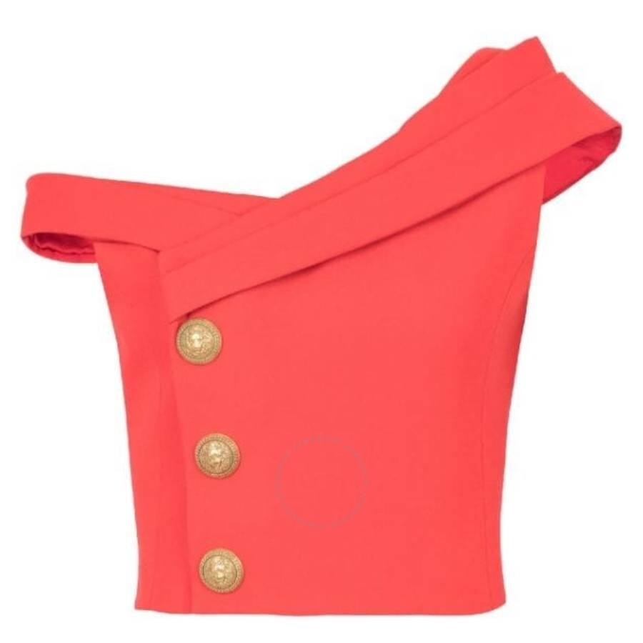 Balmain Asymmetric One-Shoulder Top - 5