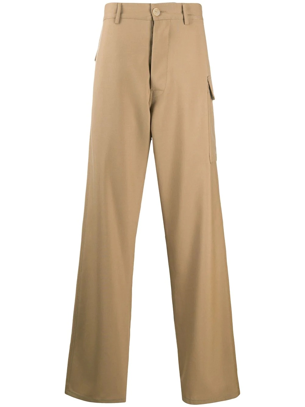 relaxed straight-leg trousers - 1