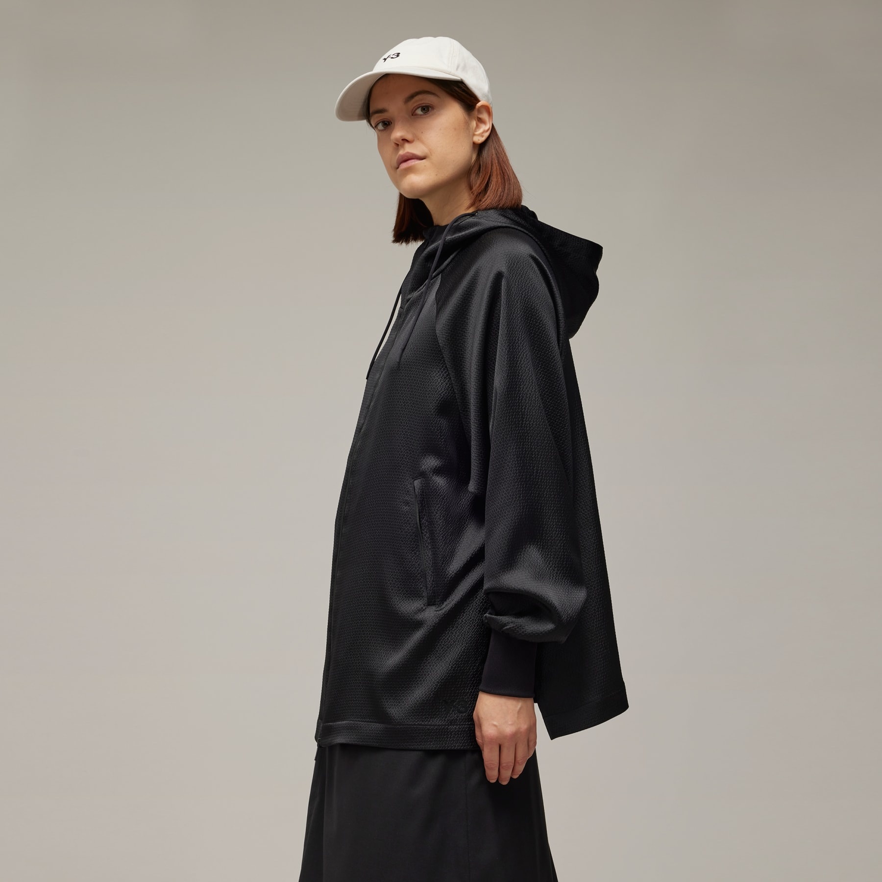 y3k❤︎ Y-3 Y-3 Tech Seersucker Zip Hoodie | REVERSIBLE