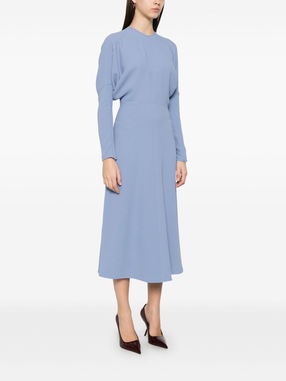 dolman-sleeves midi dress - 3