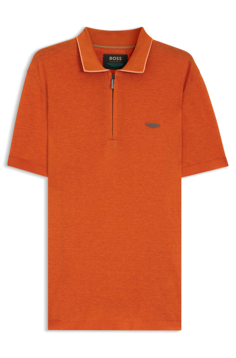 BOSS X ASTON MARTIN POLO SHIRT WITH NUBUCK LOGO 1