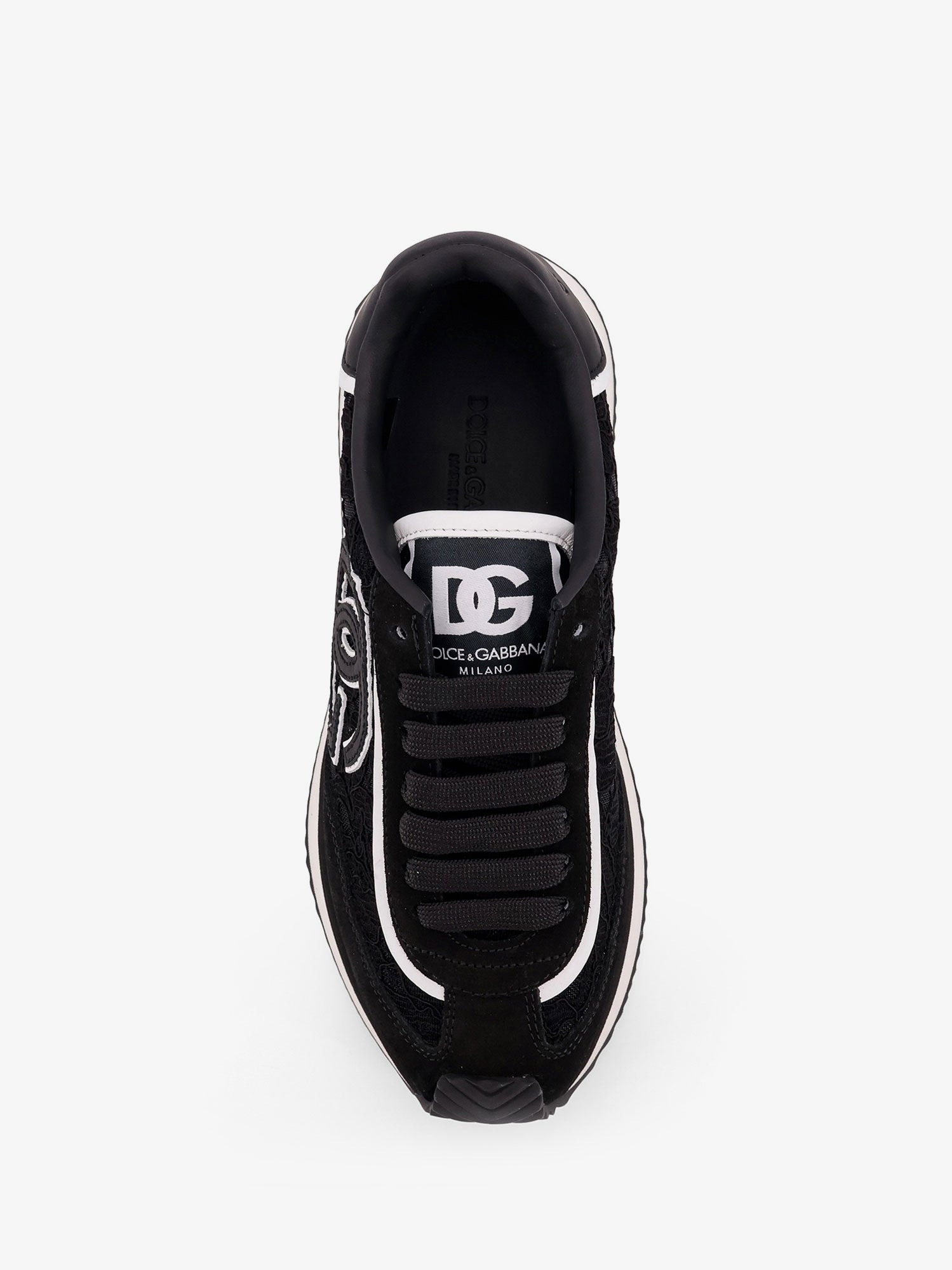 Low-Top Lace Sneakers With Suede Inserts - 5