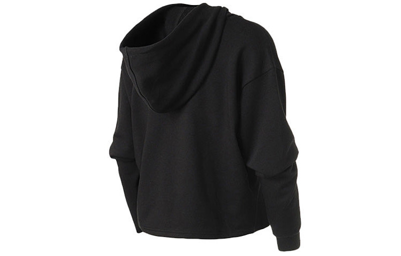 PUMA (WMNS) PUMA Essentials+ Cropped Metallic Logo Fleece Hoodie 'Black Gold' 586922-56 outlook