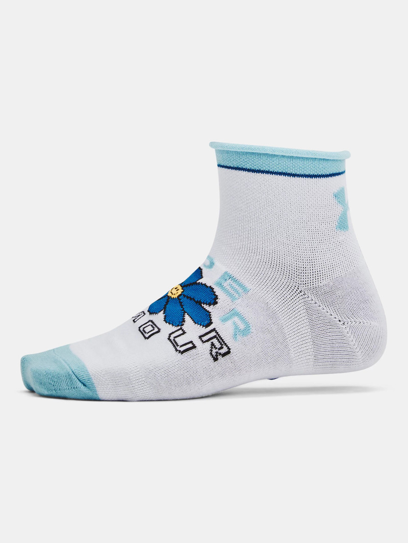 Women's UA Essential 3-Pack Quarter Socks 4