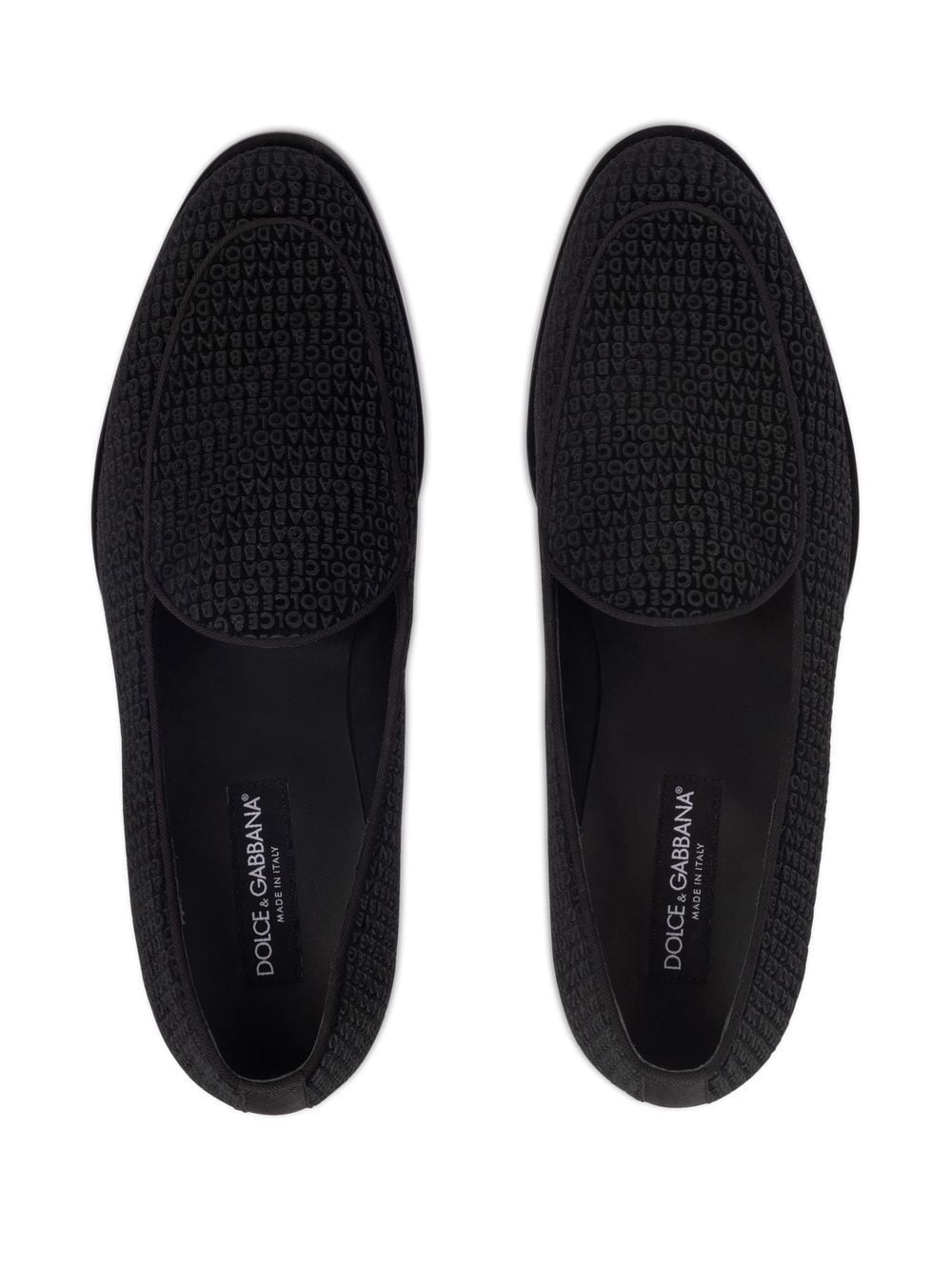 logo-print leather slippers - 4