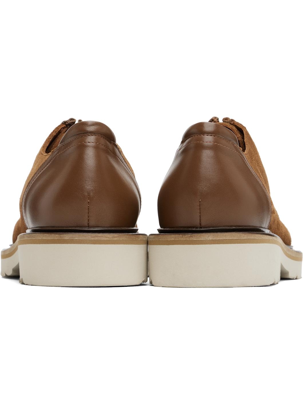 Brown Suede Leather Derbys - 2