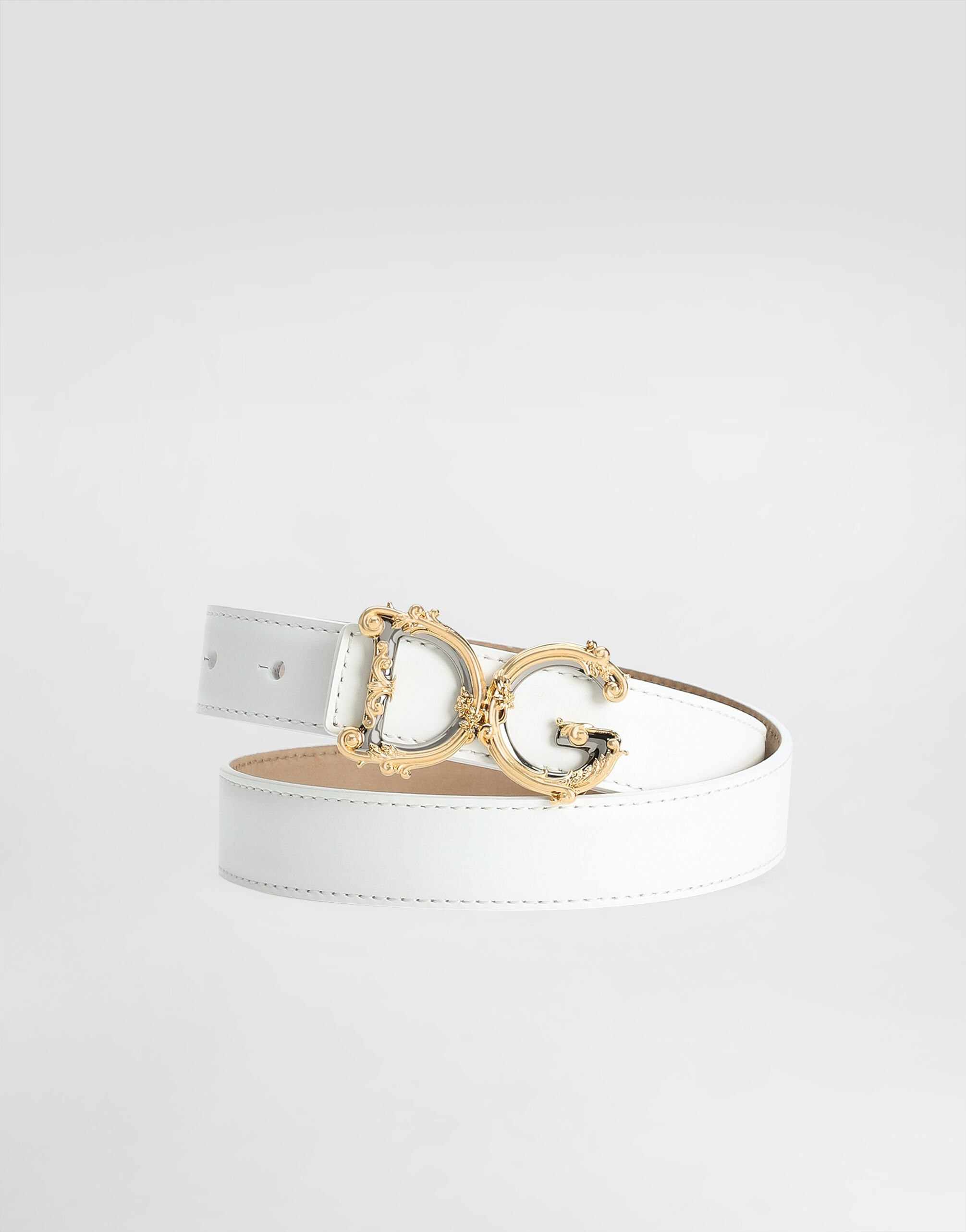 Calfskin belt with logo - 3