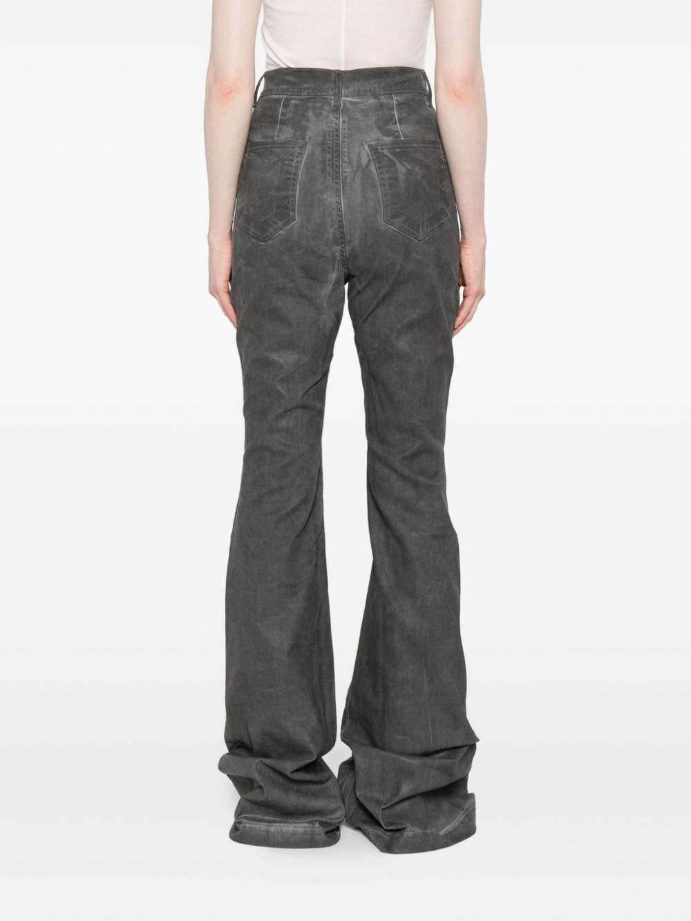 distressed flared jeans - 4
