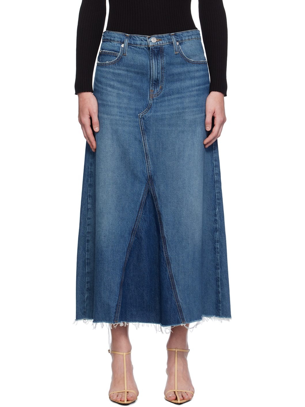 Blue 'The Dorothy' Denim Maxi Skirt - 1