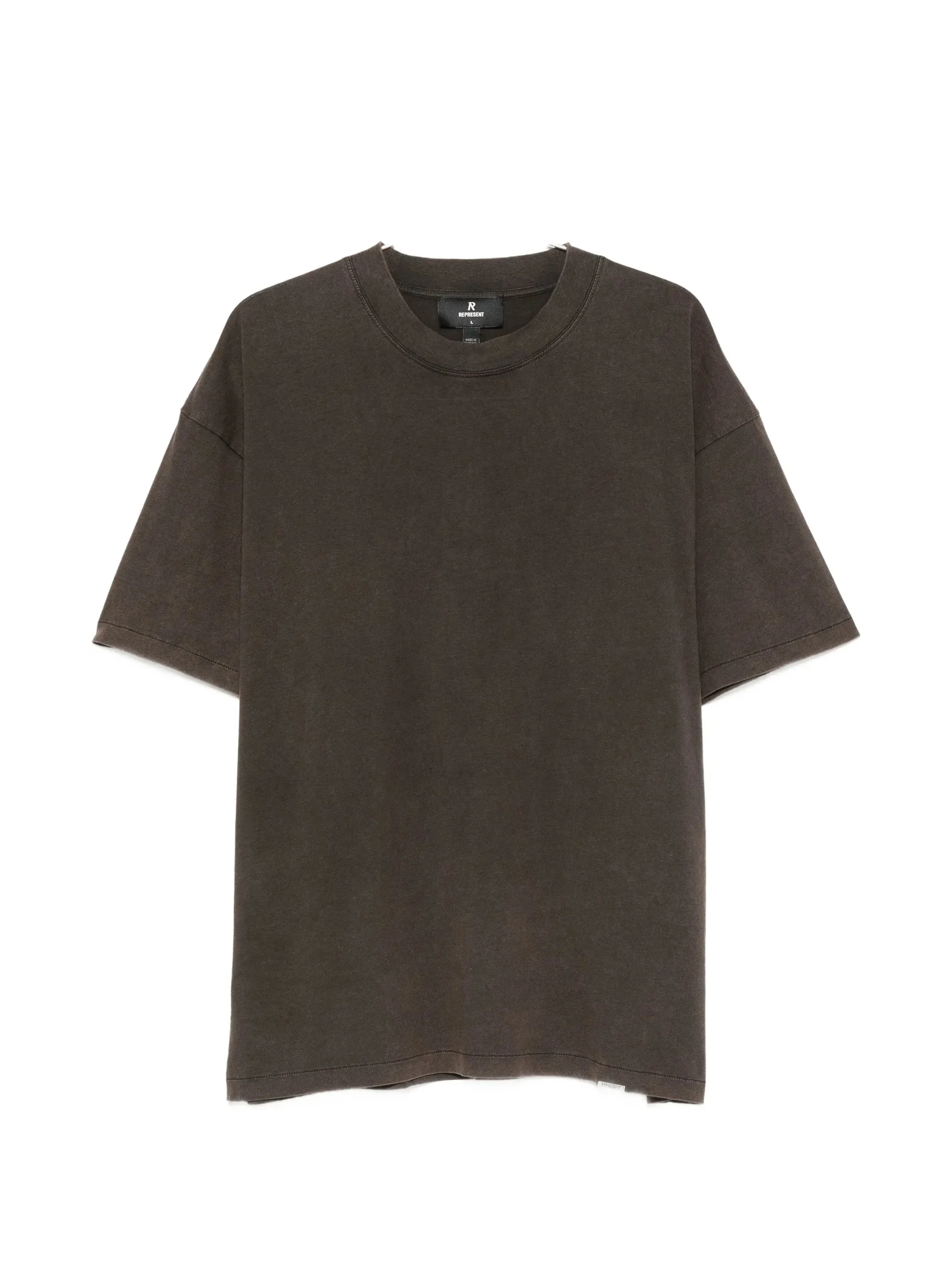Represent Initial Faded-effect Logo-plaque T-shirt - 1
