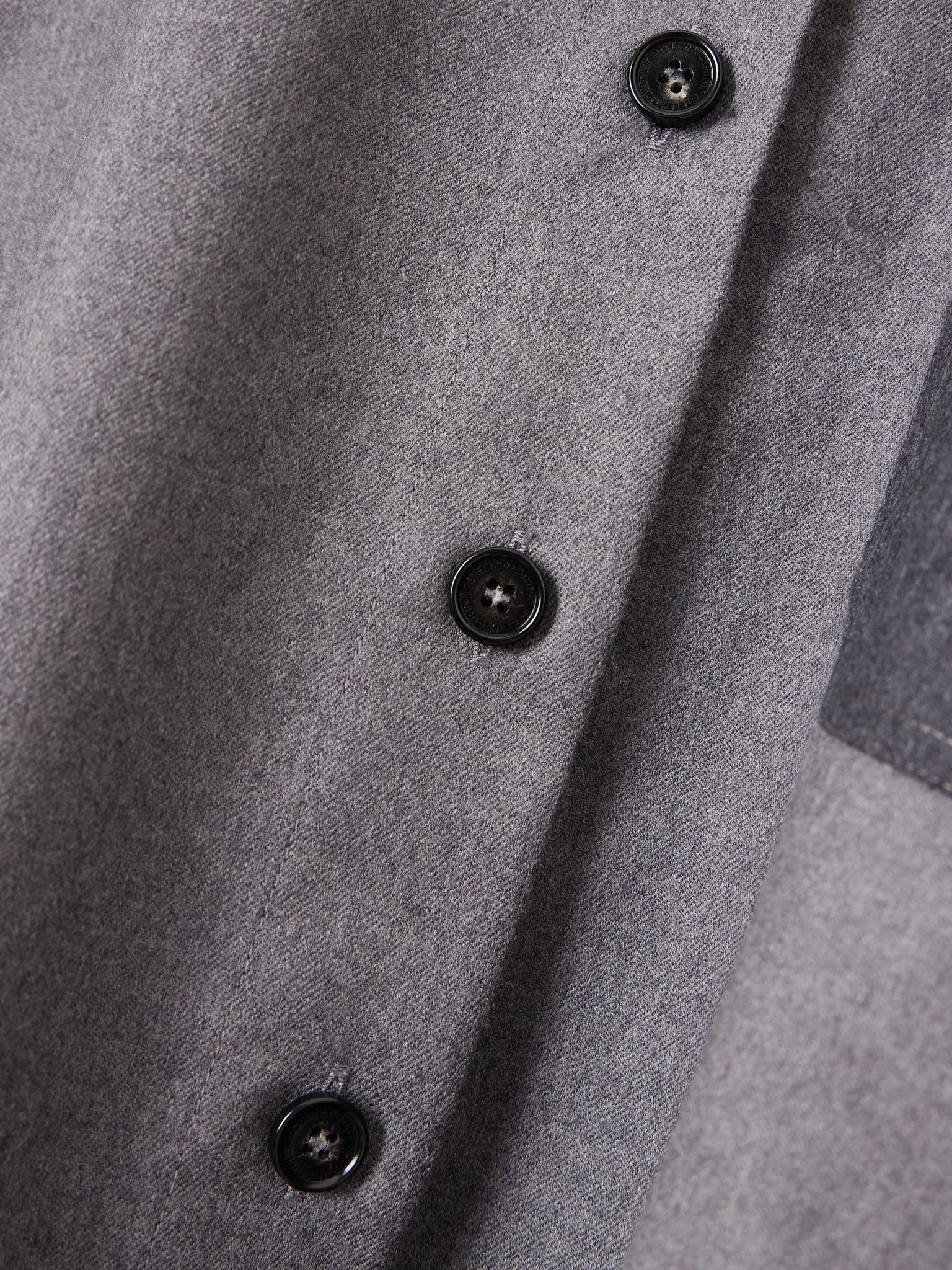 Oversized paneled wool-twill shirt Gray - 5
