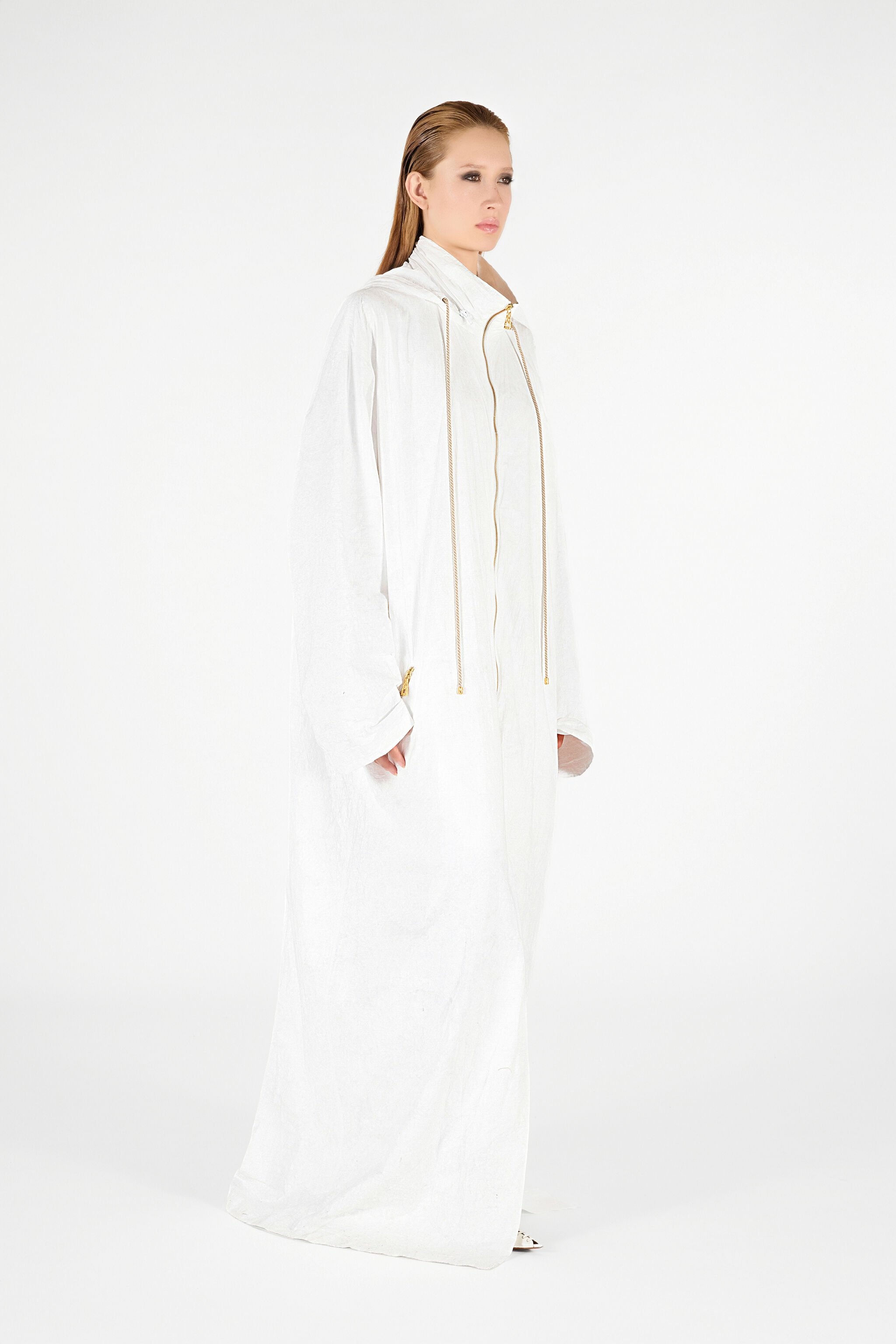 Wall Print Hooded Coat - 3