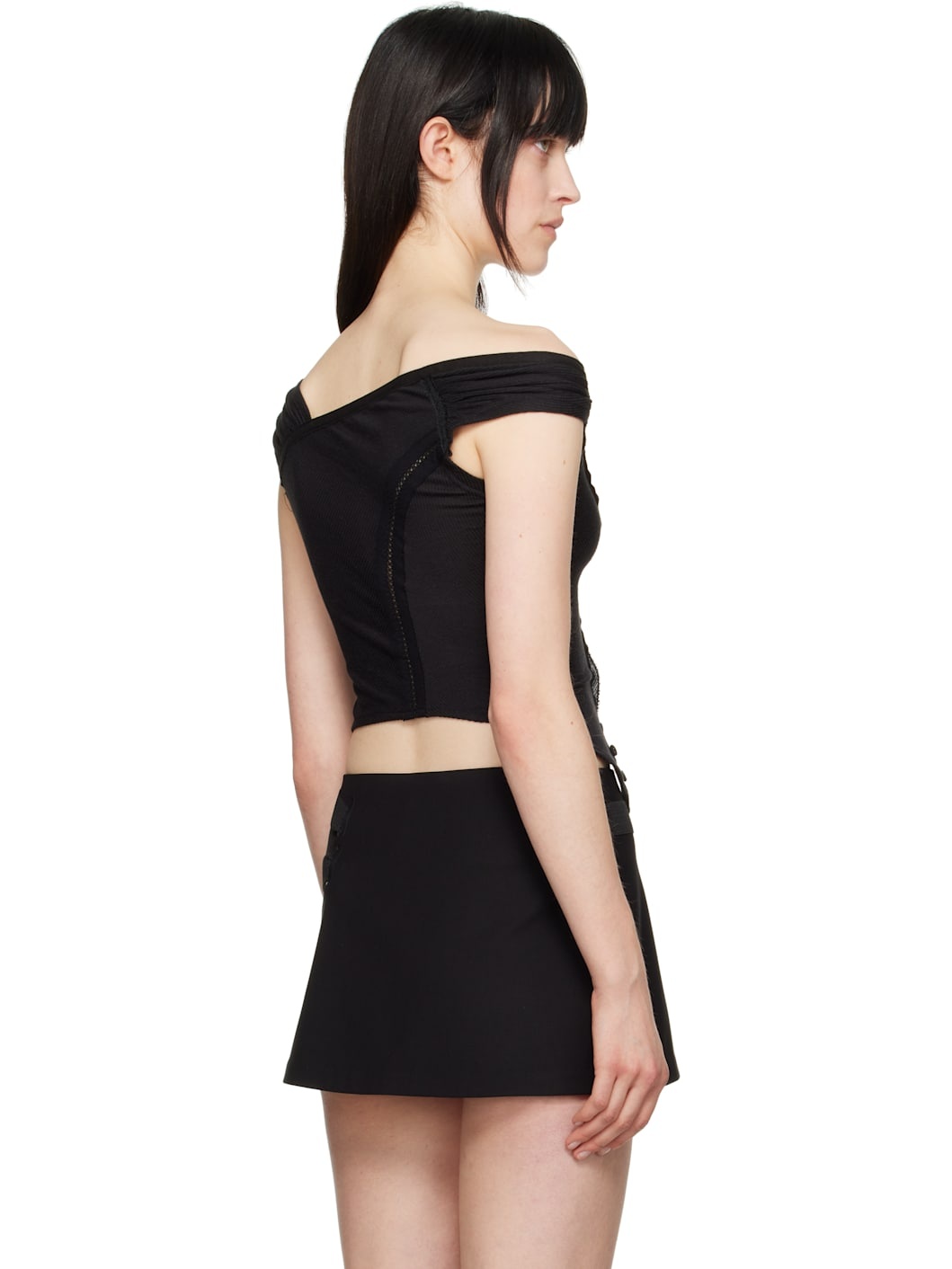 SSENSE Exclusive Black Cross Stitch Top - 3