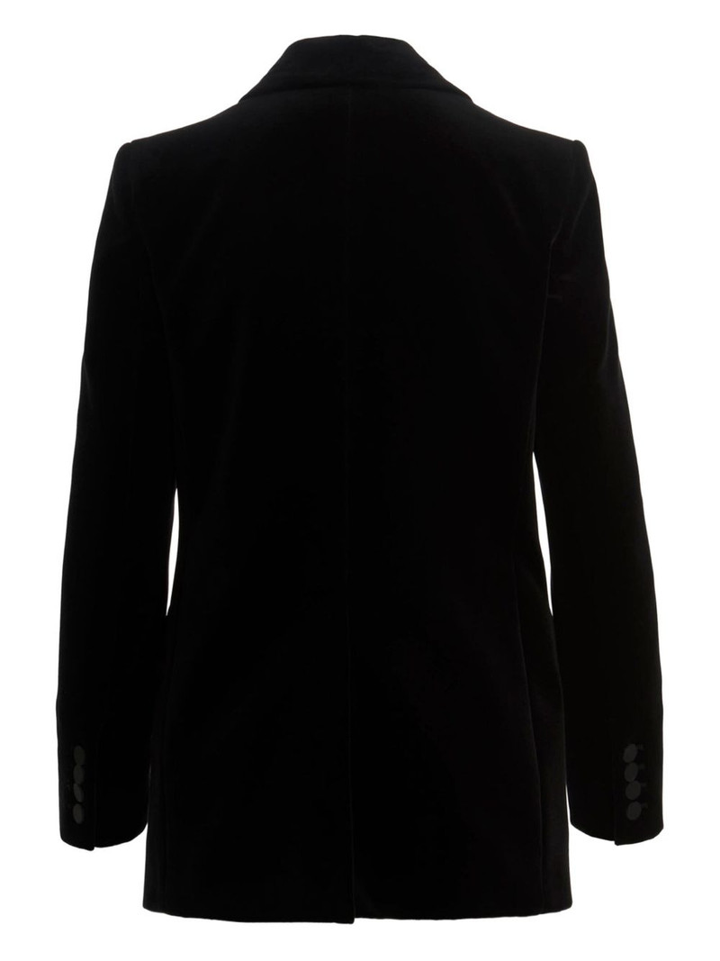 BLAZÉ MILANO velvet double-breasted blazer outlook