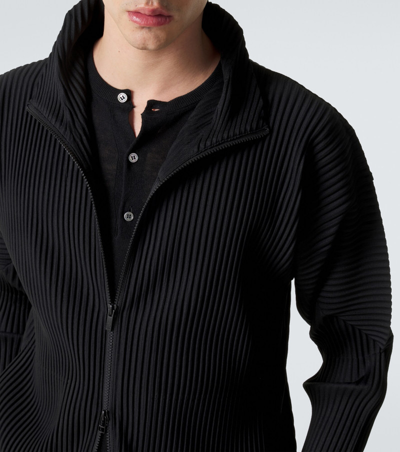 Basics pleated zip-up cardigan 5