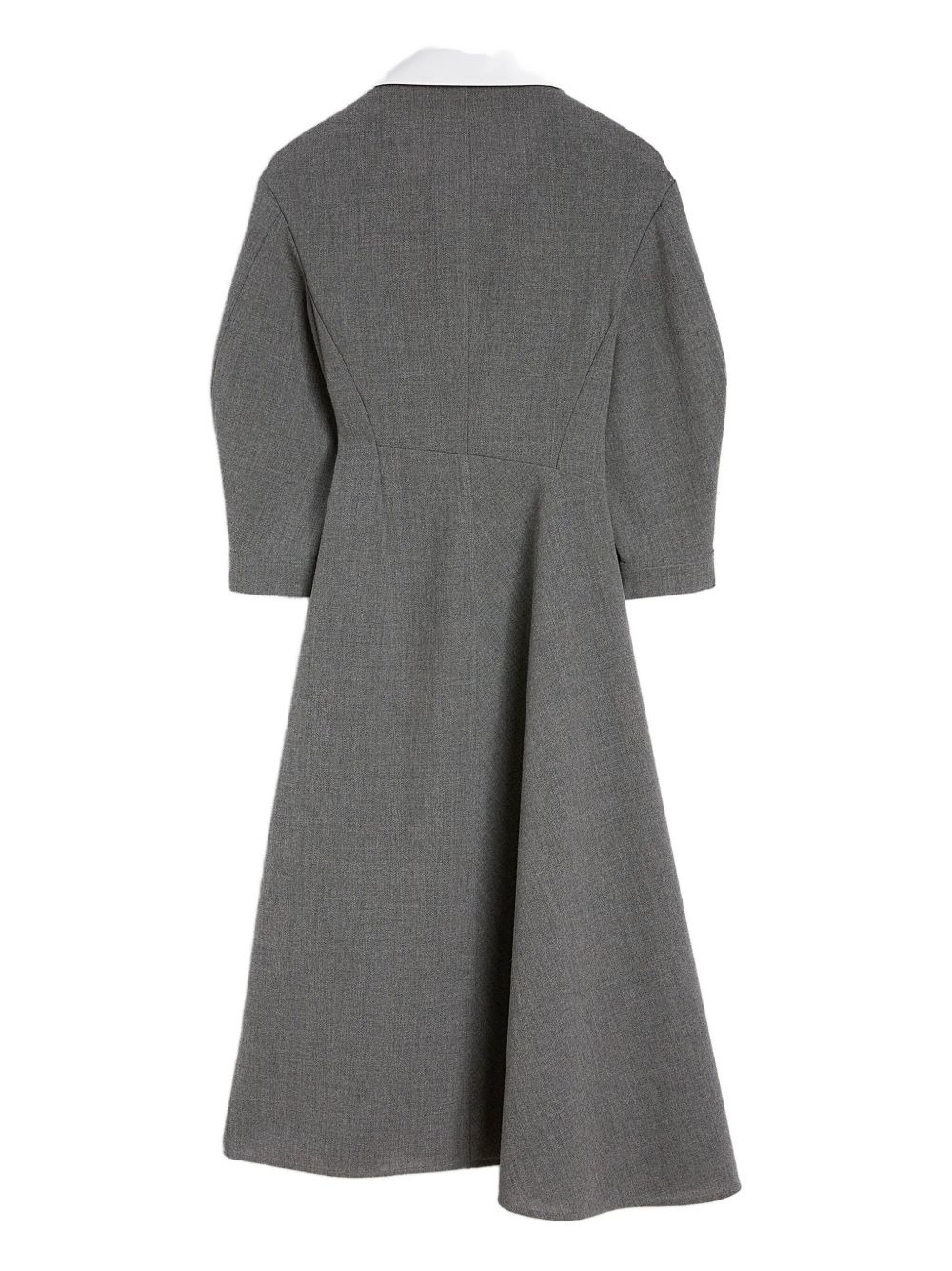 contrasting-collar midi dress - 5