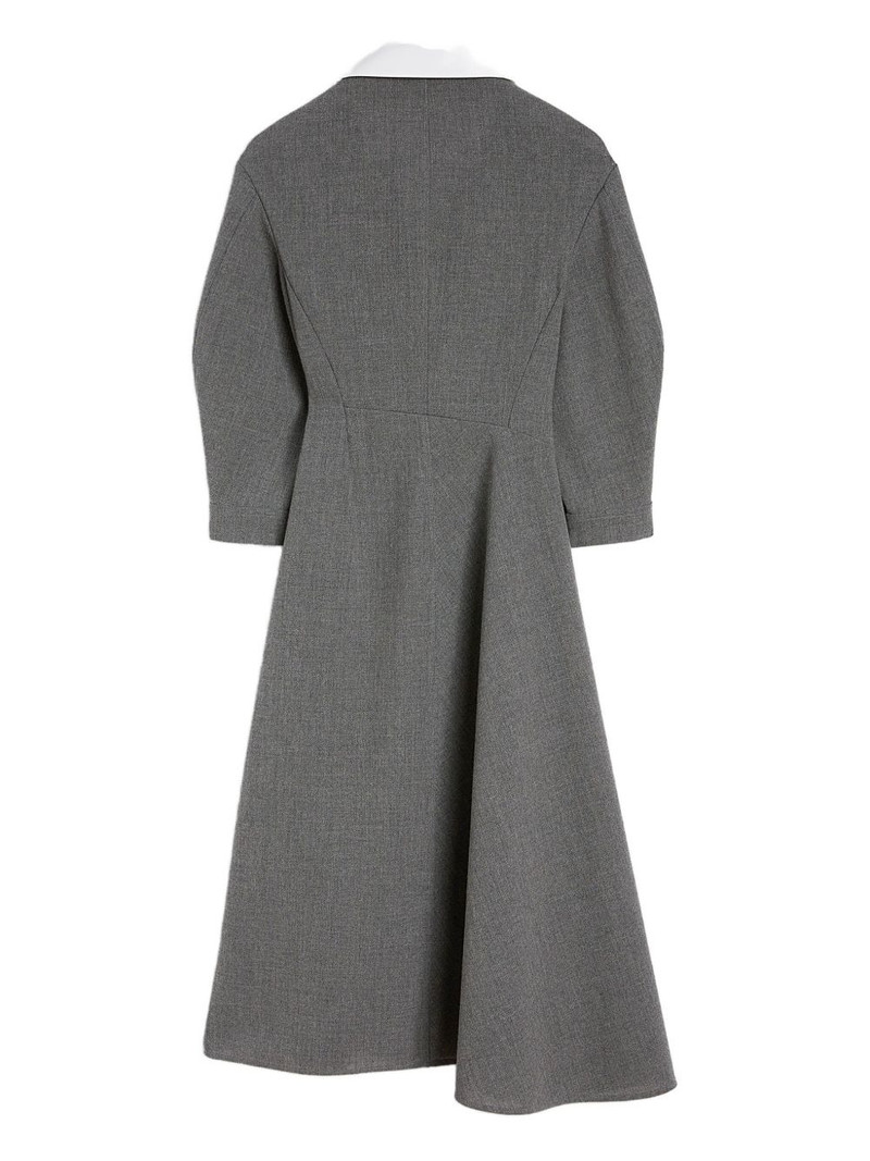 contrasting-collar midi dress 5