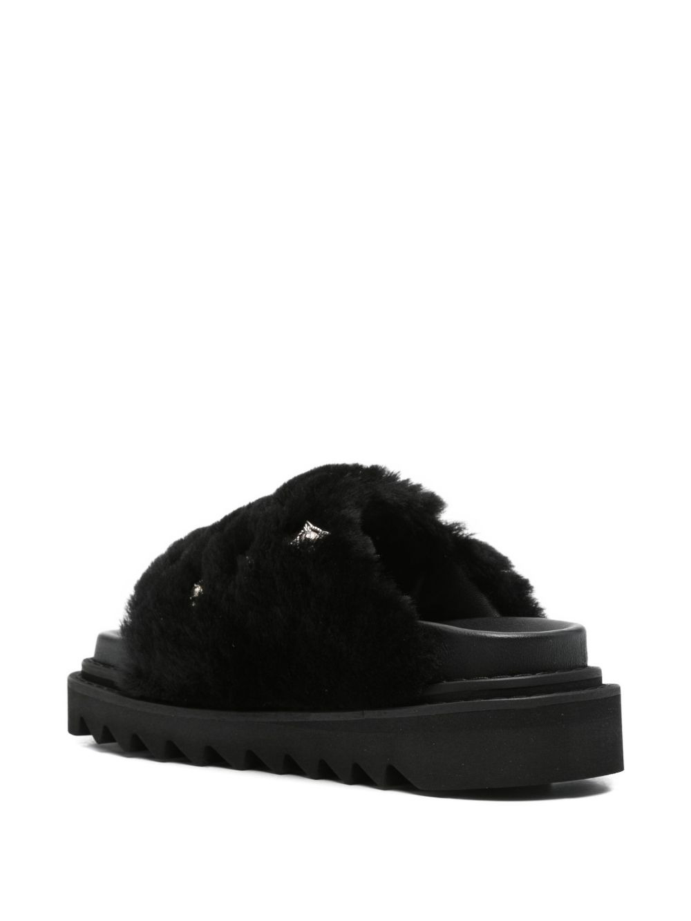 40mm shearling studded sandals - 3