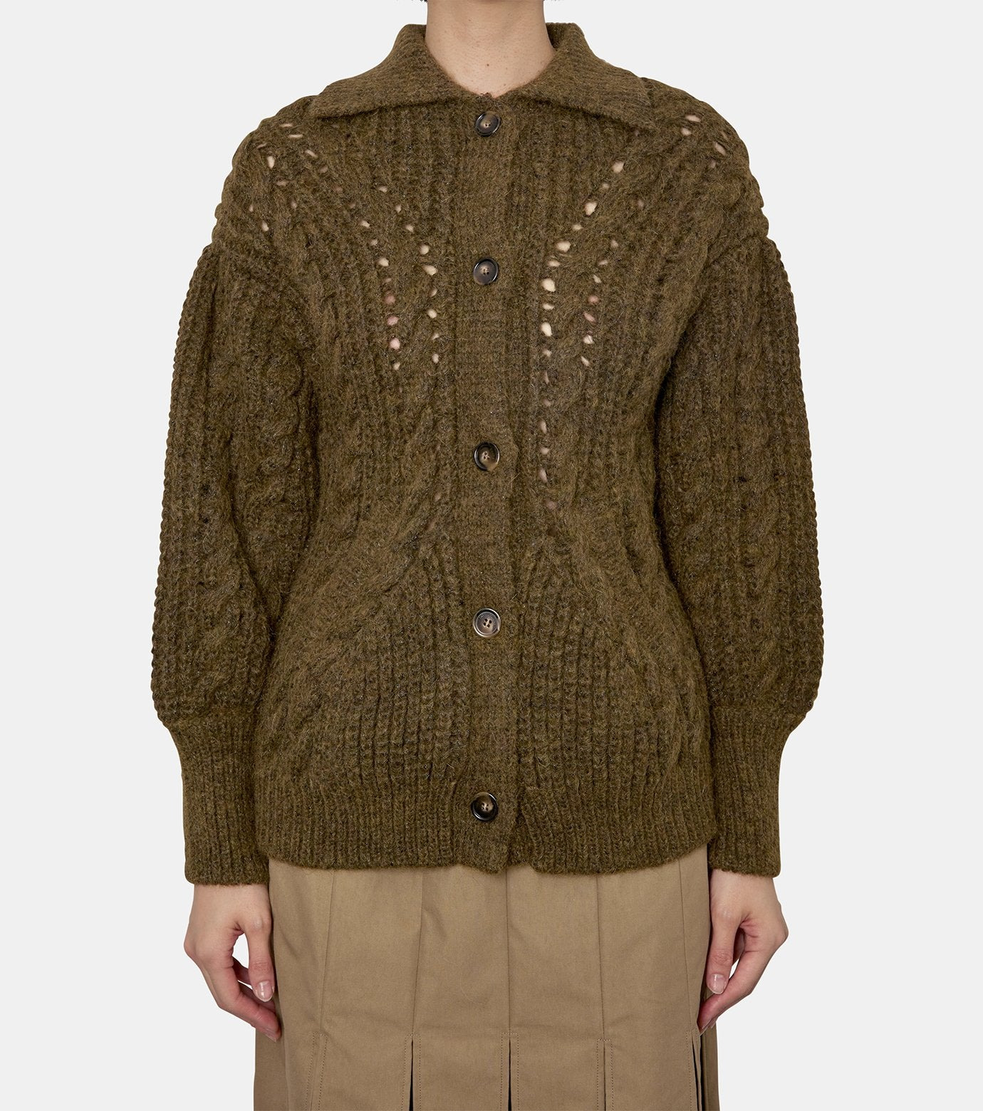 Sculpted Collared Chunky Knit CD - 2