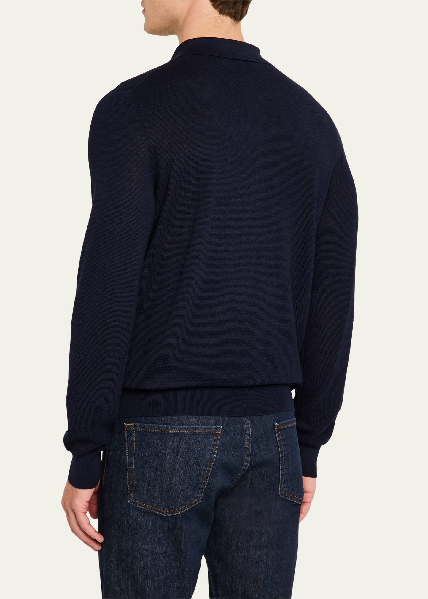 Men's Silk-Cotton Polo Shirt - 3