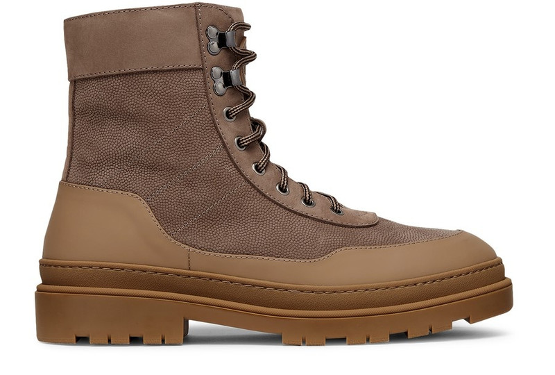 Nubuck and calfskin ankle boots 1