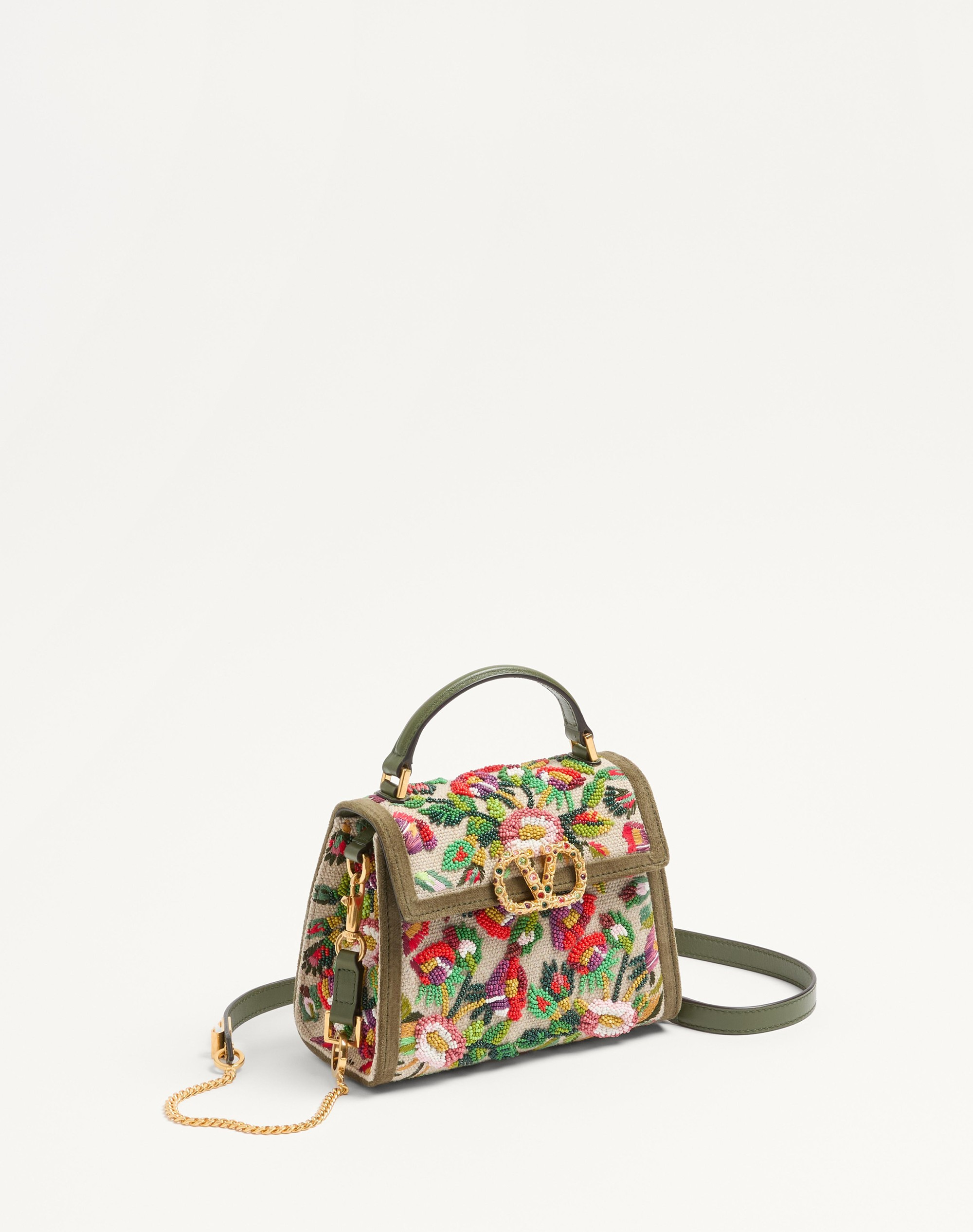 VALENTINO GARAVANI VSLING MINI EMBROIDERED HANDBAG WITH JEWEL LOGO - 3