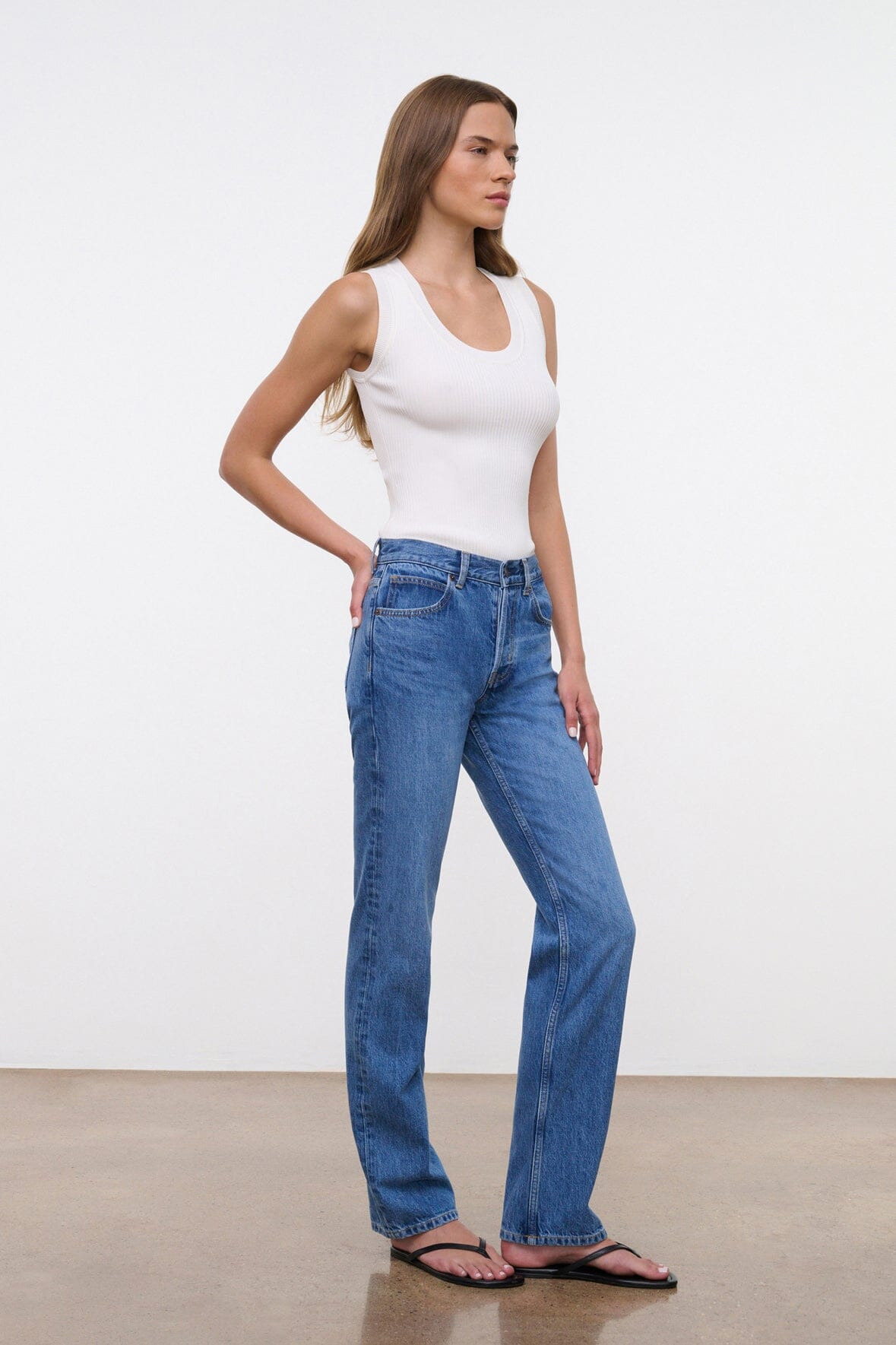STAUD TEDDY STRAIGHT JEAN VINTAGE WASH - 3