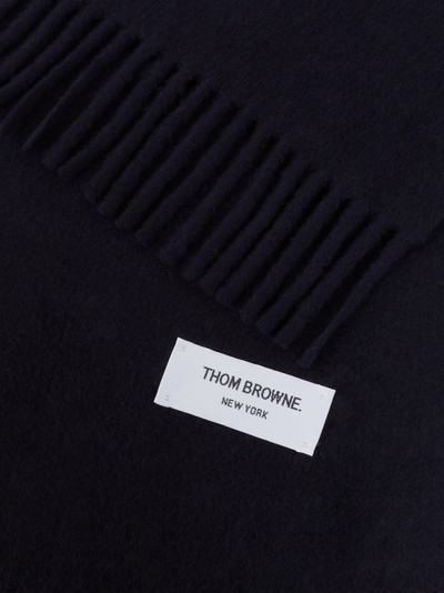 Thom Browne Navy Cashmere 4-Bar Scarf outlook