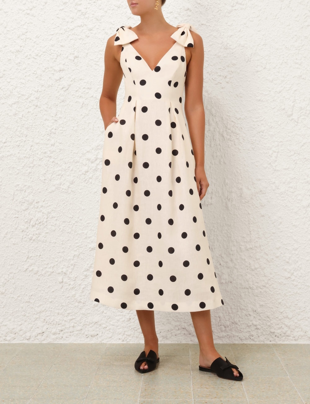 CRUSH V NECK MIDI DRESS - 2